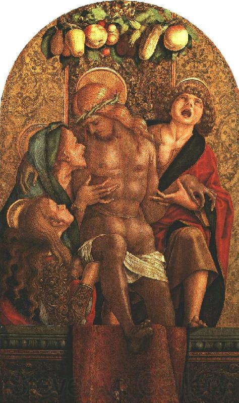 CRIVELLI, Carlo Lamentation over the Dead Christ fdg Norge oil painting art